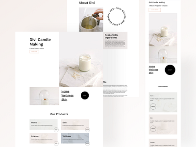 Candle Making Template Design for Divi 2021 candle candlemaking design divi elegantthemes illustration ishtiaqkhanparag landing page logo minimal template typography ui ux webdesign website wordpress wordpressdesign wordpresstheme