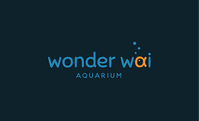 Wonder Wai Aquarium Logo aquarium branding design fish graphic design illustration logo vector