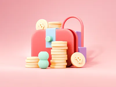 Bitcoin Wallet 3d 3d artist art bitcoin branding c4d cinema 4d crypto design illustration inspirations redshift render ui