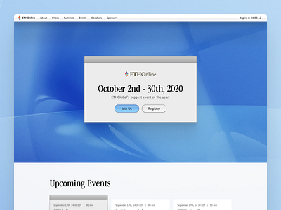 Hackweek Site – Aqua UI apple aqua blue clean design digital flat hackweek homepage ios mac minimal simple ui web