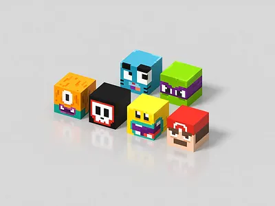Voxel Blocks art magicavoxel nft pixel voxel blocks voxelart