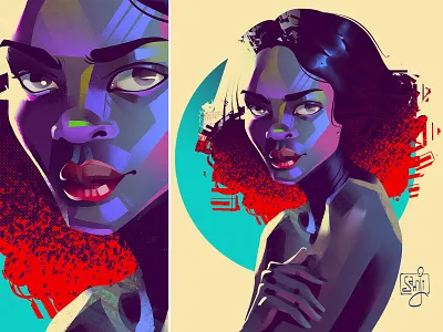Portrait character design digital portrait girl illustration illustrator portrait portrait illustration procreate samji illustrator