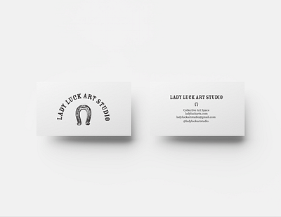 Business Card Mock branding design horseshoe illustration logo typography