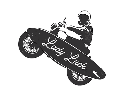 Lady Moto bike branding cafe davidson design harley illustration logo moto motor motorcycle racer vector