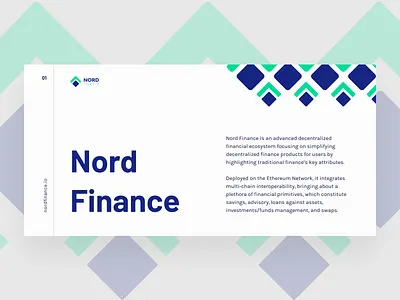Nord Finance branding creative crypto defi infographic minimalist nord finance ui