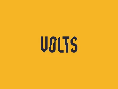 Volts Digital bolt electric lettering logotype marketing thunder typography volts yellow