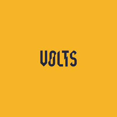 Volts Digital bolt electric lettering logotype marketing thunder typography volts yellow