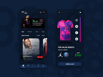 Football Kit shop project design graphic design ui uiux ux web xd