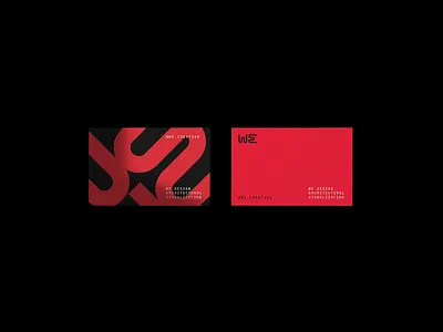 We Creative 3d architectural architecture black branding curves geometric logo modern red w we