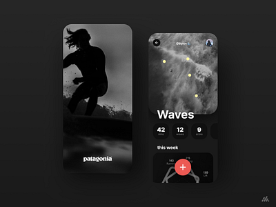 Surf Patagonia branding design interface typography ui ux design visual design