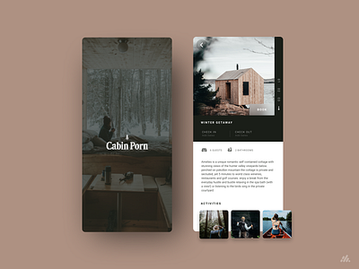 Cabin Porn UI branding design interface mobile typography ui ux design visual design