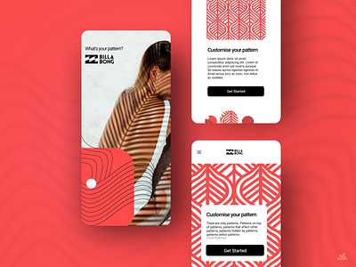 Billabong Texture UI branding design illustration interface logo typography ui ux design vector visual design