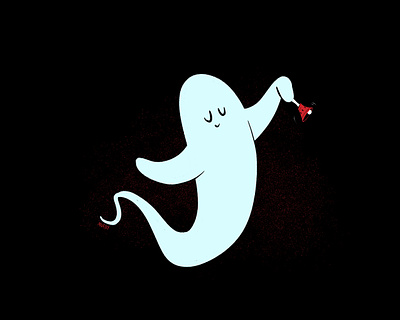 Bell aughost aughostus gloom character character design design ghost halloween illustration mid century retro vintage