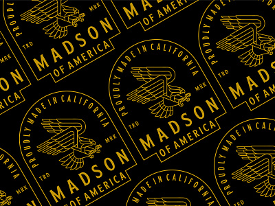 Madson Apparel Design apparel badge branding clothing design eagle fashion geometric graphic design illustration line lineart logo minimal monoline t shirt t shirt design t shirt designer