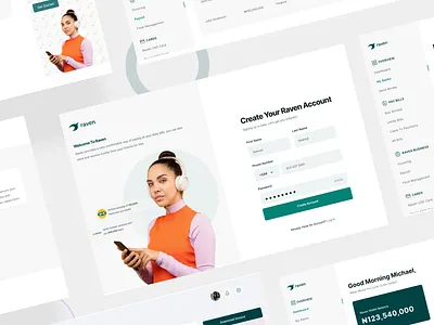 Raven Bank - Corporate Banking - Light Theme bank banking dailui dashboard design fin tech finance fintech fintech app illustration logo raven startup ui uid ux uxui wallet web web app
