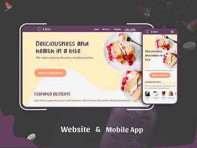 KUKI - dessert browser branding design graphic design ui uichallenge uxui
