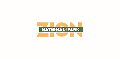 Zion National Park design graphic design icon logo typography