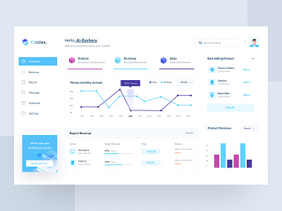 E-commerce Product Dashboard blue chart clean dashboard e commerce graphic design light product report sales sales dashboard simple statistic store trend ui website