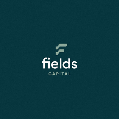 Fields Capital badge brand capital f flag green investor logotype money monogram