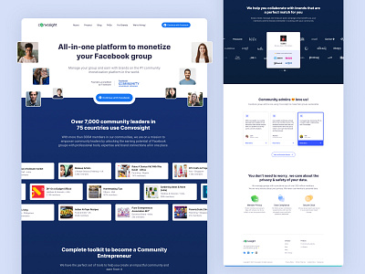 Convosight Landing Page - Monetization based branding design landingpage motiondesign ui uidesign ux uxdesign web webdesign website