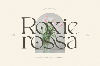 Roxie rossa branding classy display serif elegant fashion font instagram invitation ligature logo luxury magazine modern serif setylish typeface typgraphy wedding