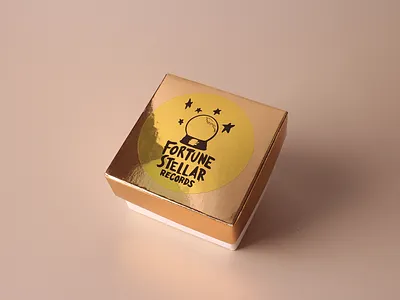 fortune stellar gold foil stickers branding customstickers design stickers