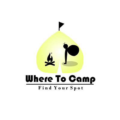 Where To Camp branding camp camping design icon illustration logo vector