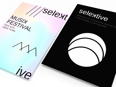 Selektive Music Posters brand branding design designer logo poster