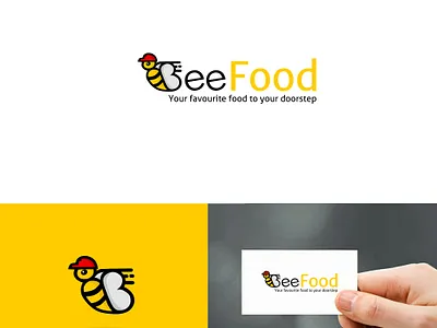 Bee delivery logo bee bee delivery logo bee design bee food bee illustration bee logo delivery logo food delivery logo graphic design illustration logo logo design