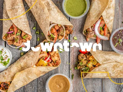 DOWNTOWN | Logo design brand identity branding creative design food graphic design identity logo logodesign minimal minimalistic original shaorma sketch typography unique vector visualidentity