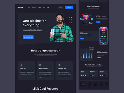 Lilak bio link website (Dark) bio dark dark web link logo photo popular ui ux web website website dark