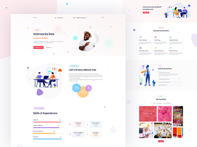 Dubai | Personal Portfolio XD Template design personal portfolio portfolio vcard psd template ui ux vcard template web design xd personal