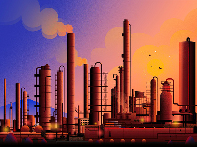 Emission city emission emission credits environment factory fog global illustration landscape light nature trading vector