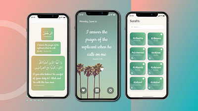 Quranic Quotes App app designing graphic design mobile app quotes app ui user interface