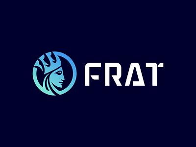 FRAT Logo Design - Crypto / Blockchain / Defi / Cryptocurrency blockchain brand creative crypto cryptocurrency design finance fintech gradient icon logo logodesign logotype modern negative space royal software symbol tech technology