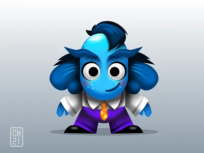 Blue guy - character concept - vector art 2dgameart 2dgameartguru affinity designer affinitydesigner characterart characterdesign concept gameart illustration vector