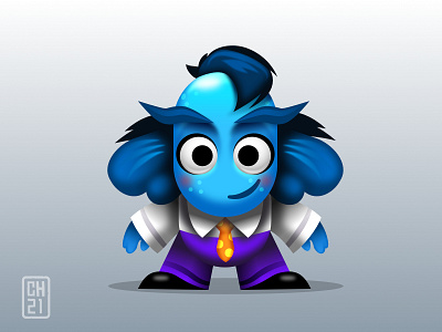 Blue guy - character concept - vector art 2dgameart 2dgameartguru affinity designer affinitydesigner characterart characterdesign concept gameart illustration vector