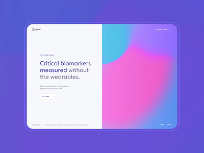 Spren: Critical biomarkers measurement platform animation design interaction mock up project