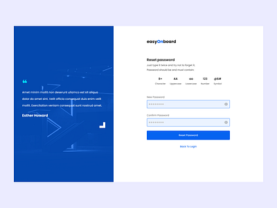 Reset Password change password clean minimalist modern password reset reset password ui