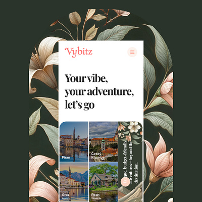 Vybitz booking branding design e commerce flights floral interaction travel ui ux webdesign