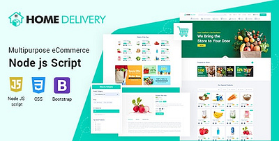 Home Delivery Ecommerce CMS Node JS Script ecommerce food grocery grocery shop grocery store home delivery html restaurant templates website woocommerce wordpress theme