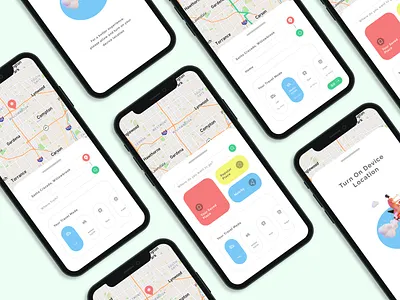 Navigation / Map App daily ui 029 dailyui dailyuichallenge design interface interface design location map map icon mobile app mobile interface navigation navigation app ride hailing ui user experience user interface ux