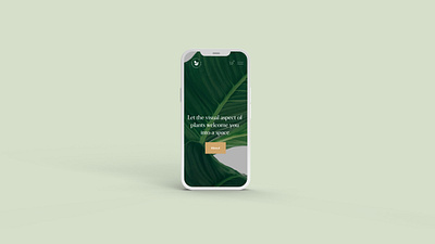 Stunning Mobile Hero Section design hero section home page minimal mobile mobile design modern online store plants squarespace web design web experience