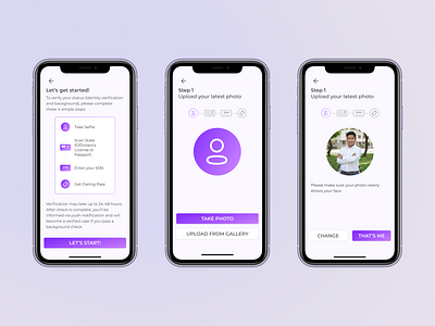 Dating app verification steps dating app mobile app steps ui ux verification
