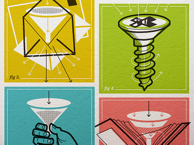 More Blog Illos business design funnel icon illustration marketing vintage