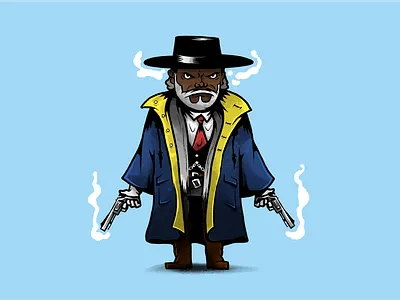 Major Marquis Warren, bounty hunter characters charavter design cinema illustration movie tarantino western