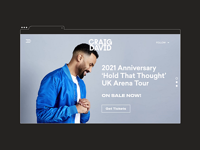 Craig David Site Navigation animation hamburger motion navigation nephewmedia ui video web design