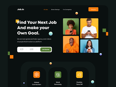 Job Finder Website Concept branding design job jobfinderweb jobportal jobportalwebdesign jobsearchwebdesign landing page design landingpage minimal modern design trendydesign trendywebdesign ui uidesigner uiux webdesign webdesigner