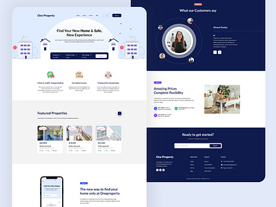 Real Estate UI design minimal realestate typography ui ux website