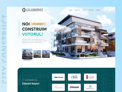 Real estate construction | website home screen architecture banner building construction construction company corporate corporate website figma header hero home page home screen homepage homescreen house real estate realestate website website design